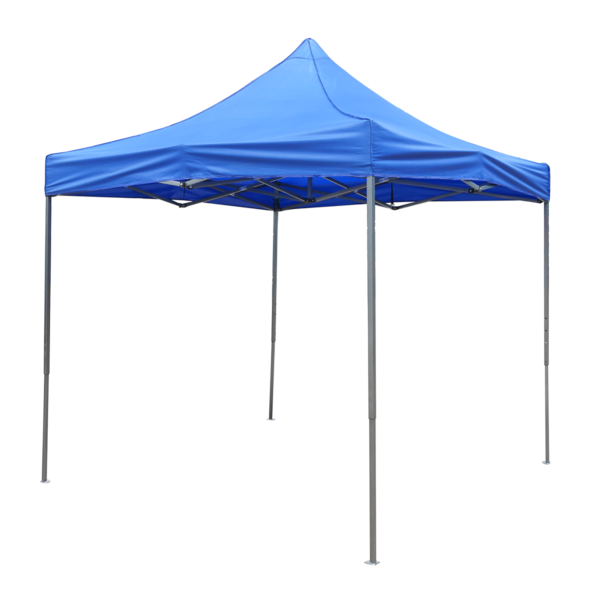 Cort pavilion pliabil 2.5x2.5m albastru impermeabil, inaltime reglabila, cadru metalic Breckner Germany