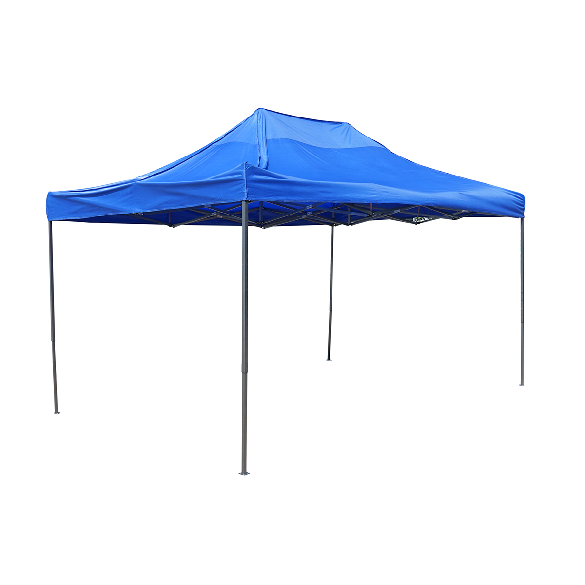Cort pavilion pliabil 3x4.5m albastru impermeabil, inaltime reglabila, cadru metalic Breckner Germany - imagine 2