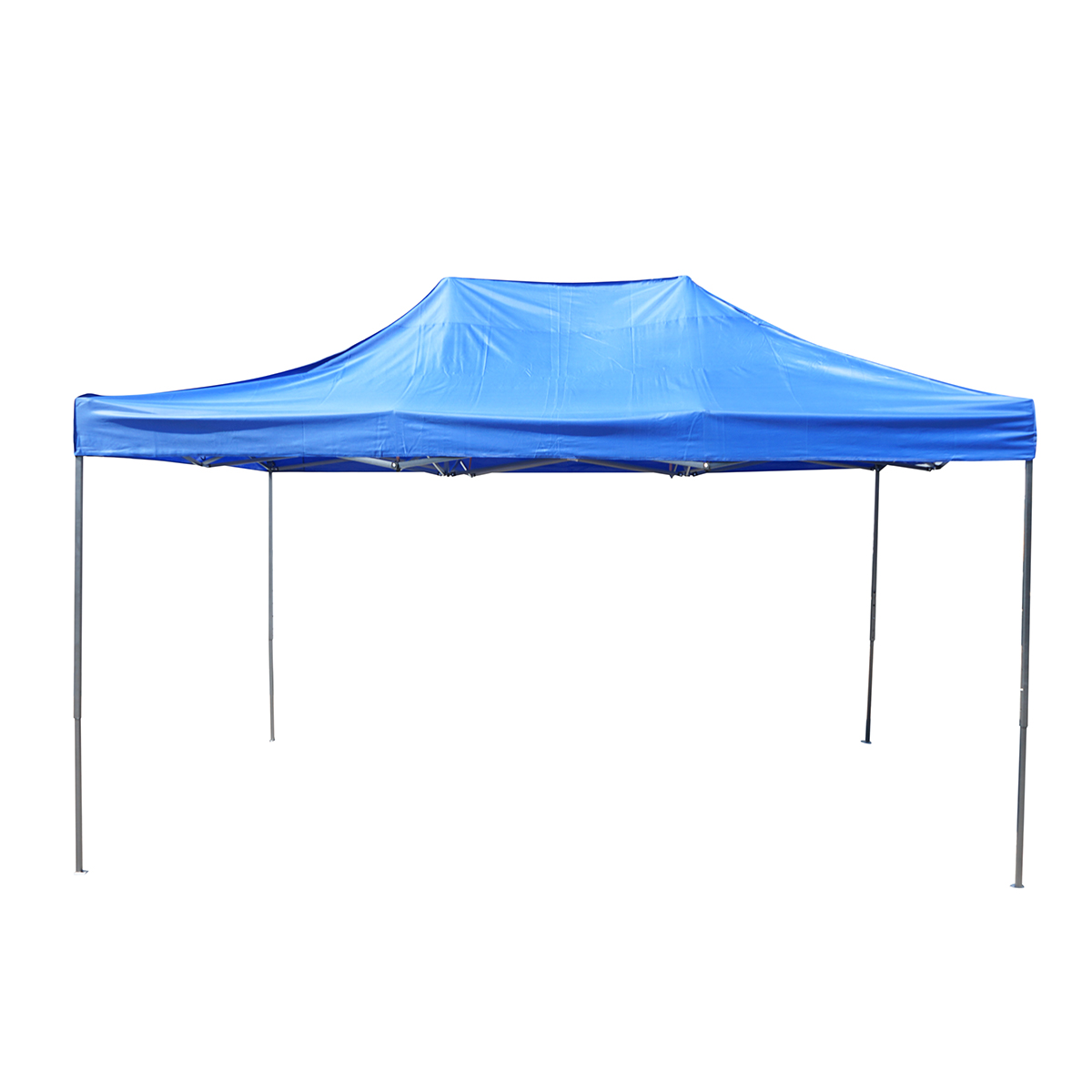 Cort pavilion pliabil 3x4.5m albastru impermeabil, inaltime reglabila, cadru metalic Breckner Germany