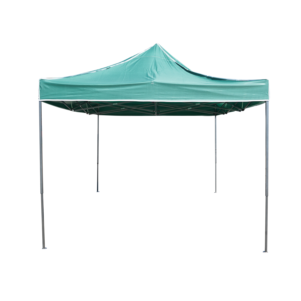 Cort pavilion pliabil 3x4.5m verde impermeabil, inaltime reglabila, cadru metalic Breckner Germany - imagine 3