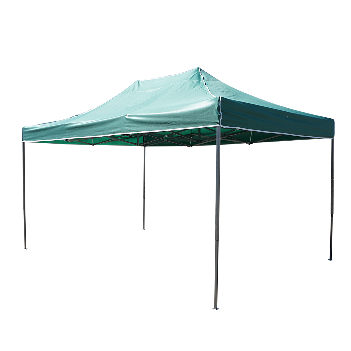 Cort pavilion pliabil 3x4.5m verde impermeabil, inaltime reglabila, cadru metalic Breckner Germany - imagine 4