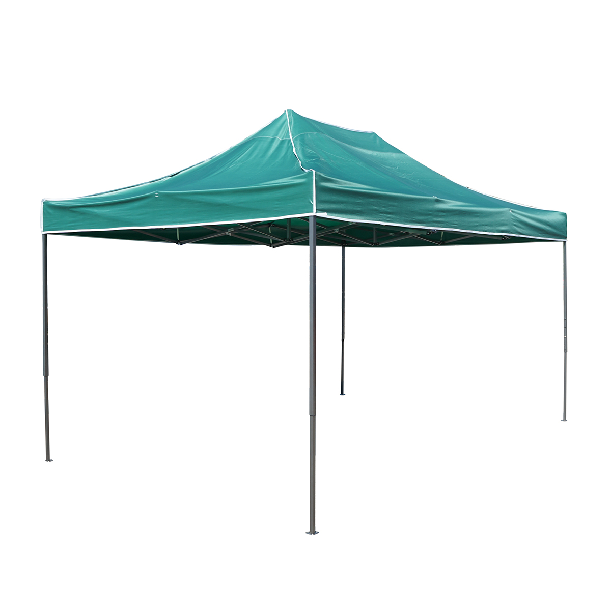 Cort pavilion pliabil 3x4.5m verde impermeabil, inaltime reglabila, cadru metalic Breckner Germany - imagine 2