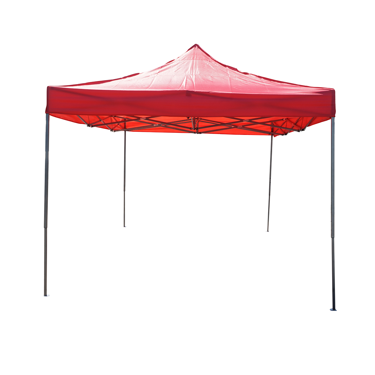 Cort pavilion pliabil 3x4.5m rosu impermeabil, inaltime reglabila, cadru metalic Breckner Germany - imagine 3