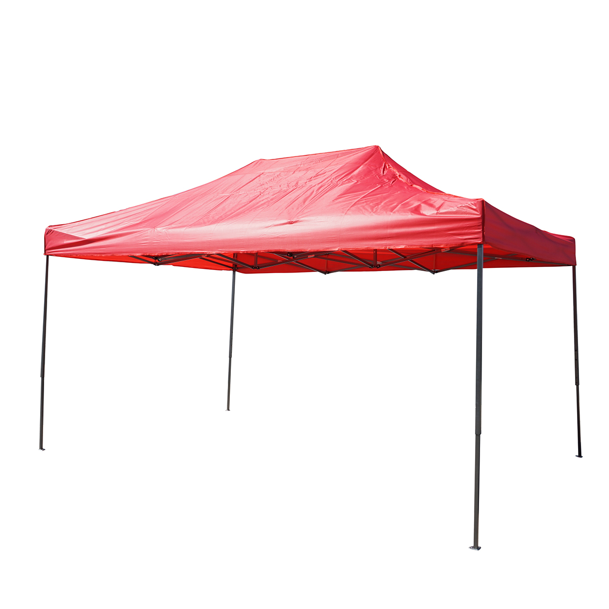 Cort pavilion pliabil 3x4.5m rosu impermeabil, inaltime reglabila, cadru metalic Breckner Germany - imagine 4