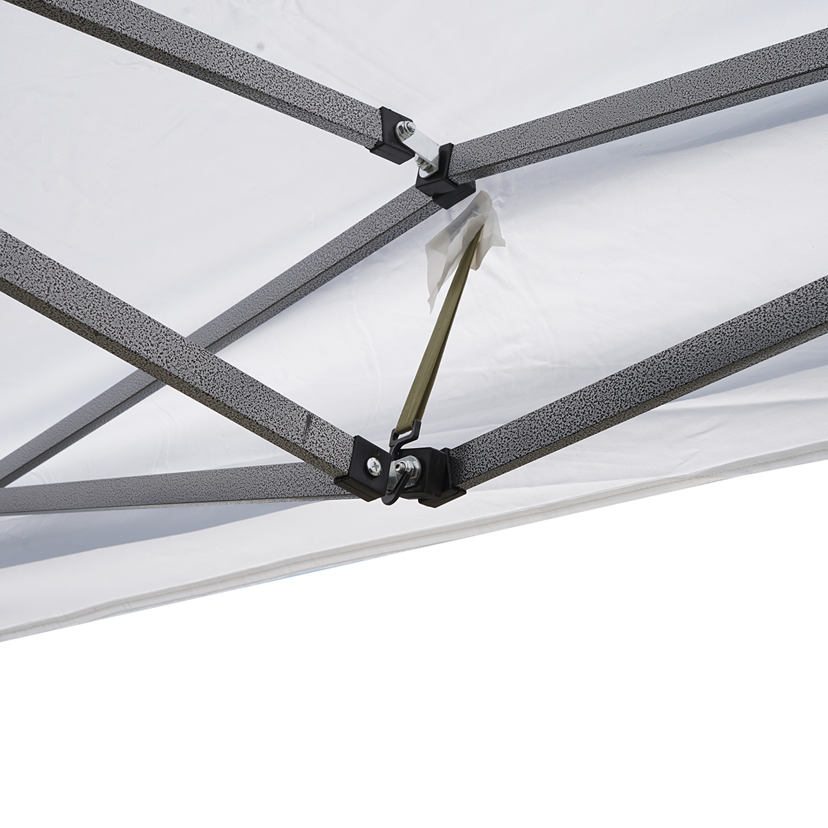 Cort pavilion pliabil 3x6m alb impermeabil, inaltime reglabila, cadru metalic Breckner Germany - imagine 7