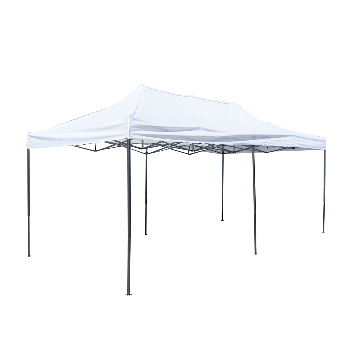 Cort pavilion pliabil 3x6m alb impermeabil, inaltime reglabila, cadru metalic Breckner Germany - imagine 4