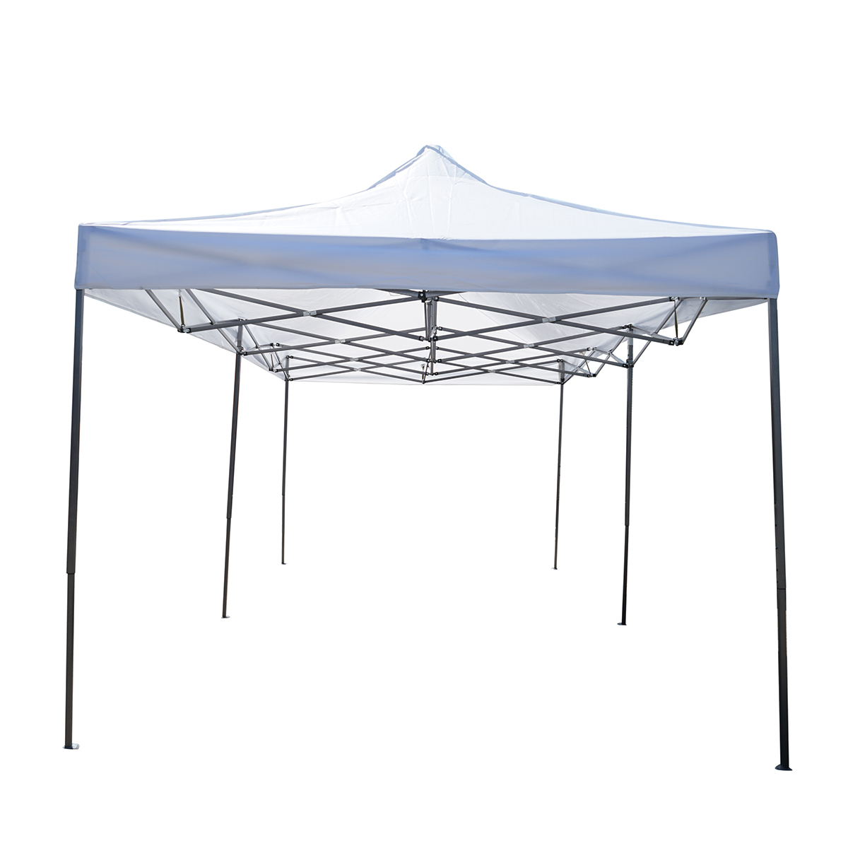 Cort pavilion pliabil 3x6m alb impermeabil, inaltime reglabila, cadru metalic Breckner Germany - imagine 3