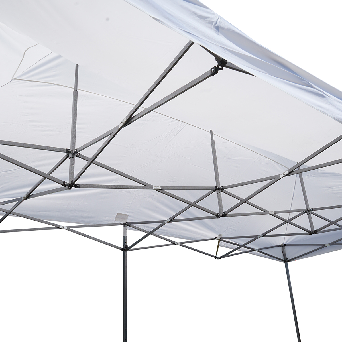 Cort pavilion pliabil 3x6m alb impermeabil, inaltime reglabila, cadru metalic Breckner Germany - imagine 5