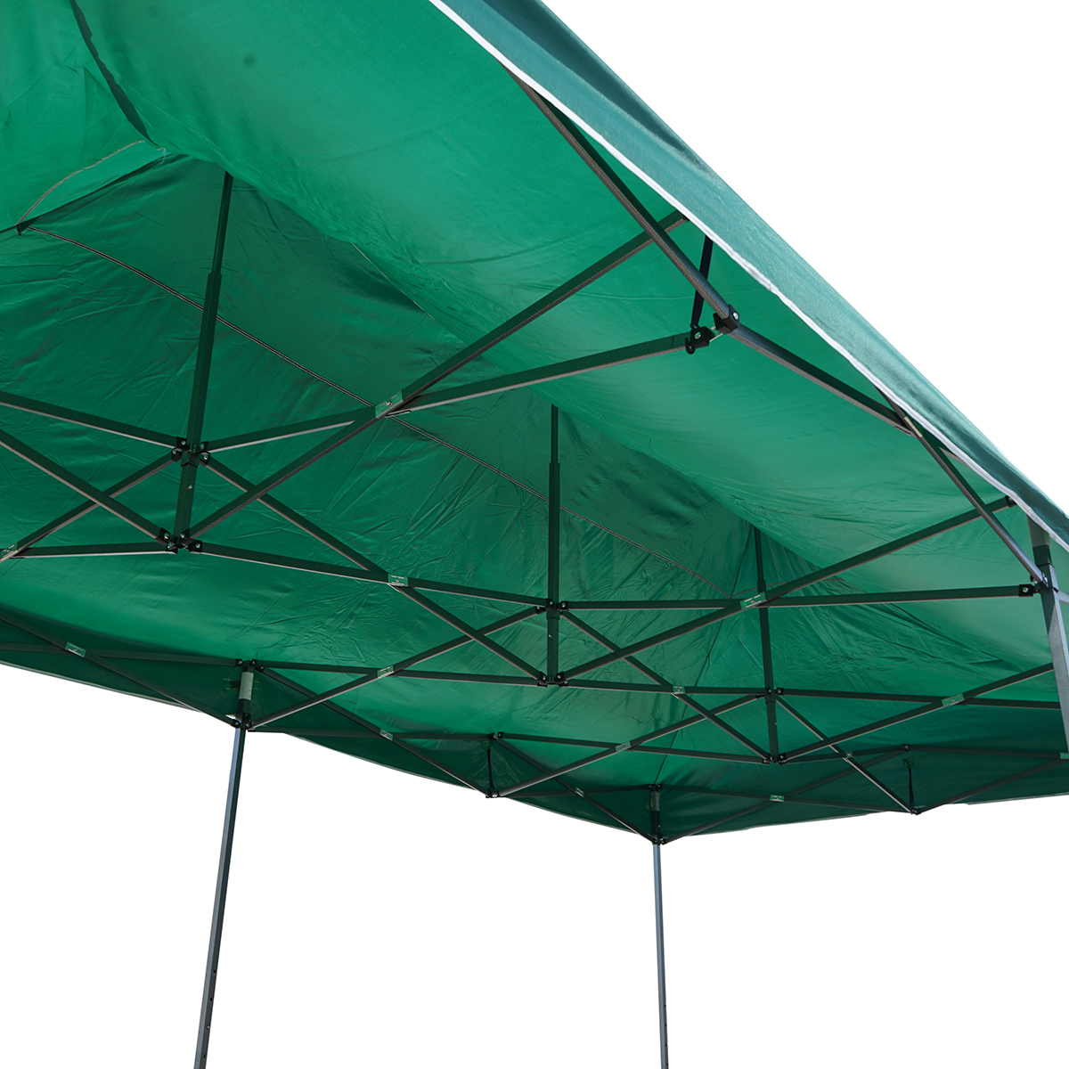 Cort pavilion pliabil 3x6m verde impermeabil, inaltime reglabila, cadru metalic Breckner Germany - imagine 5