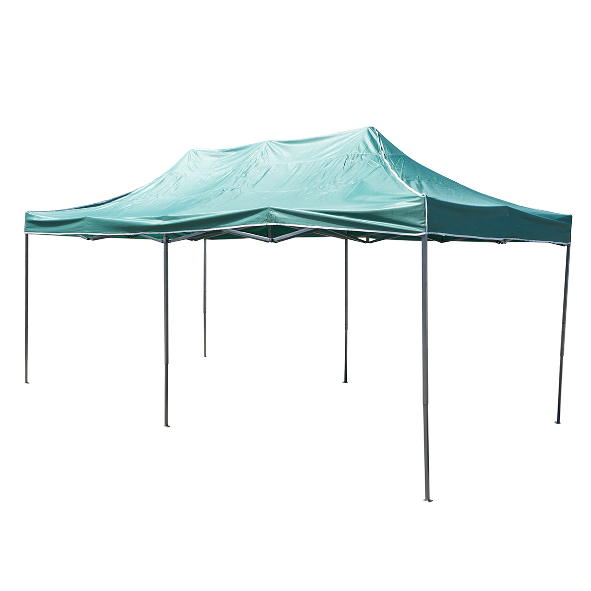 Cort pavilion pliabil 3x6m verde impermeabil, inaltime reglabila, cadru metalic Breckner Germany - imagine 4