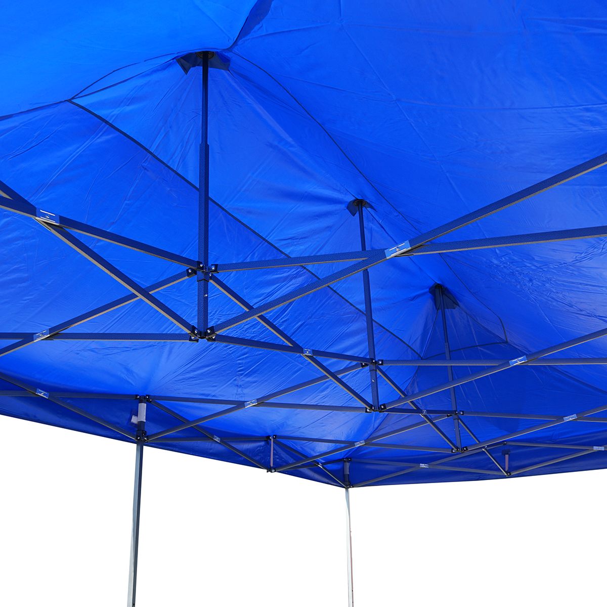 Cort pavilion pliabil 3x6m albastru impermeabil, inaltime reglabila, cadru metalic Breckner Germany - imagine 4