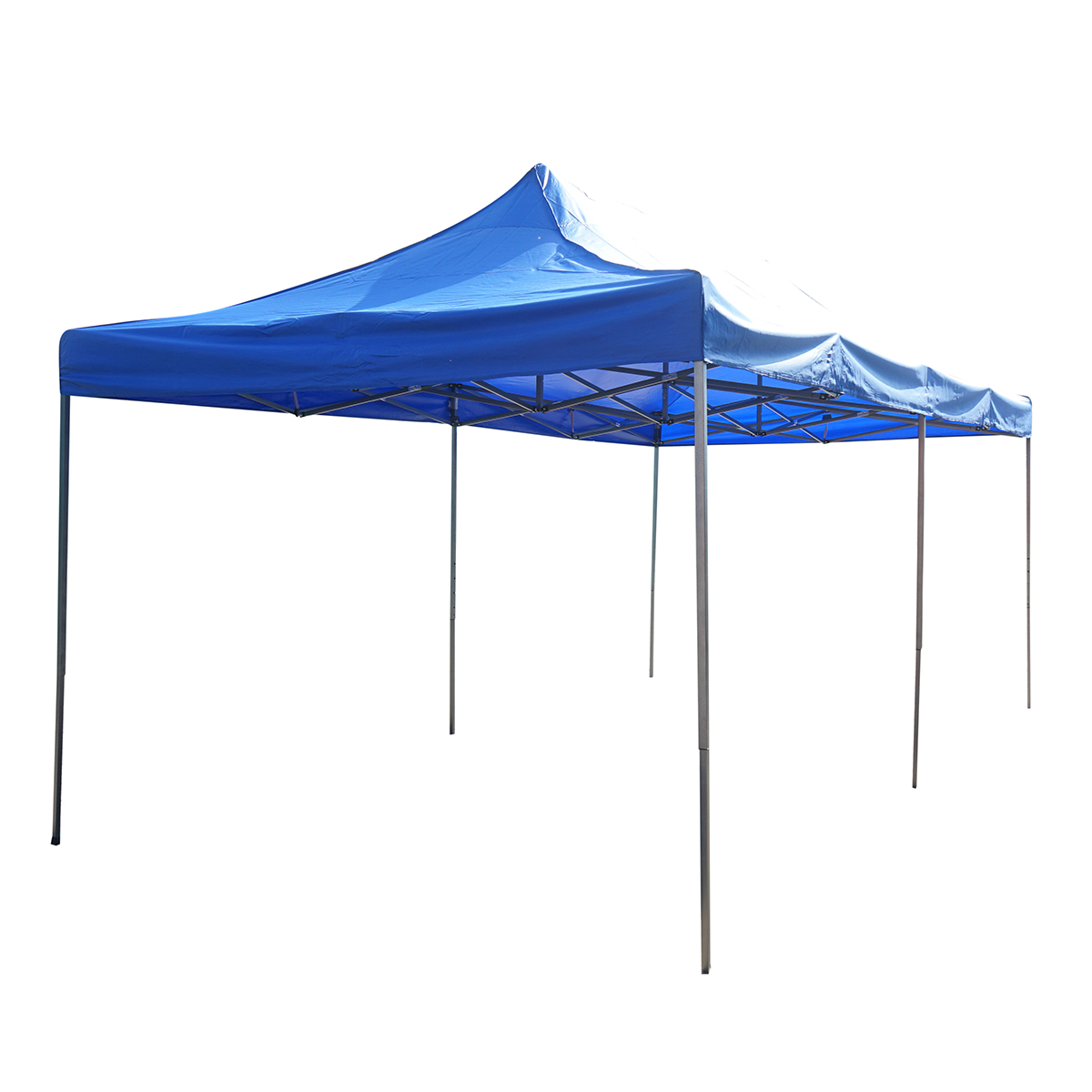 Cort pavilion pliabil 3x6m albastru impermeabil, inaltime reglabila, cadru metalic Breckner Germany - imagine 3