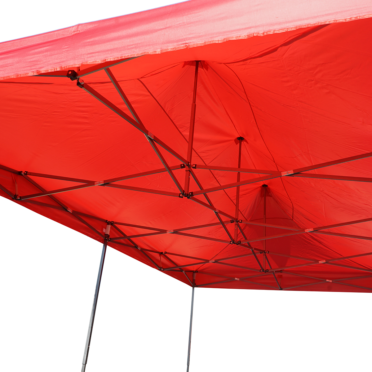 Cort pavilion pliabil 3x6m rosu impermeabil, inaltime reglabila, cadru metalic Breckner Germany - imagine 4