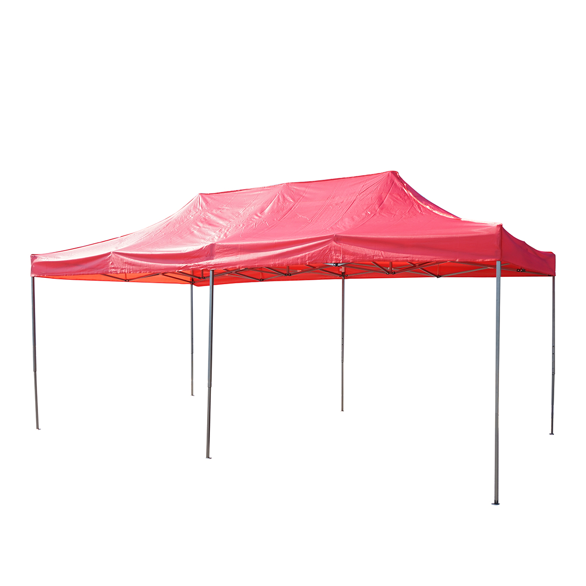 Cort pavilion pliabil 3x6m rosu impermeabil, inaltime reglabila, cadru metalic Breckner Germany - imagine 2