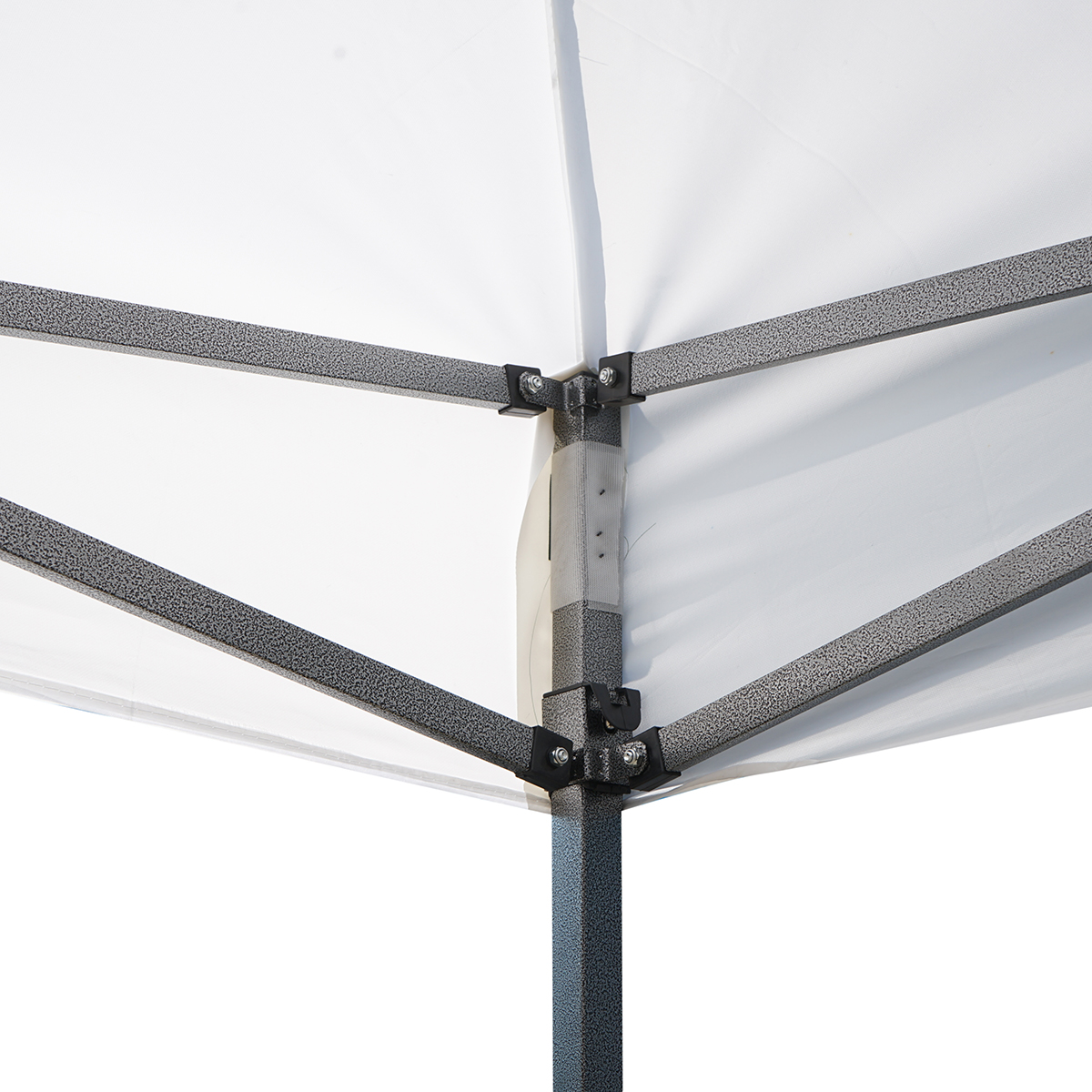 Cort pavilion pliabil 3x3m alb impermeabil, inaltime reglabila, cadru metalic Breckner Germany - imagine 5