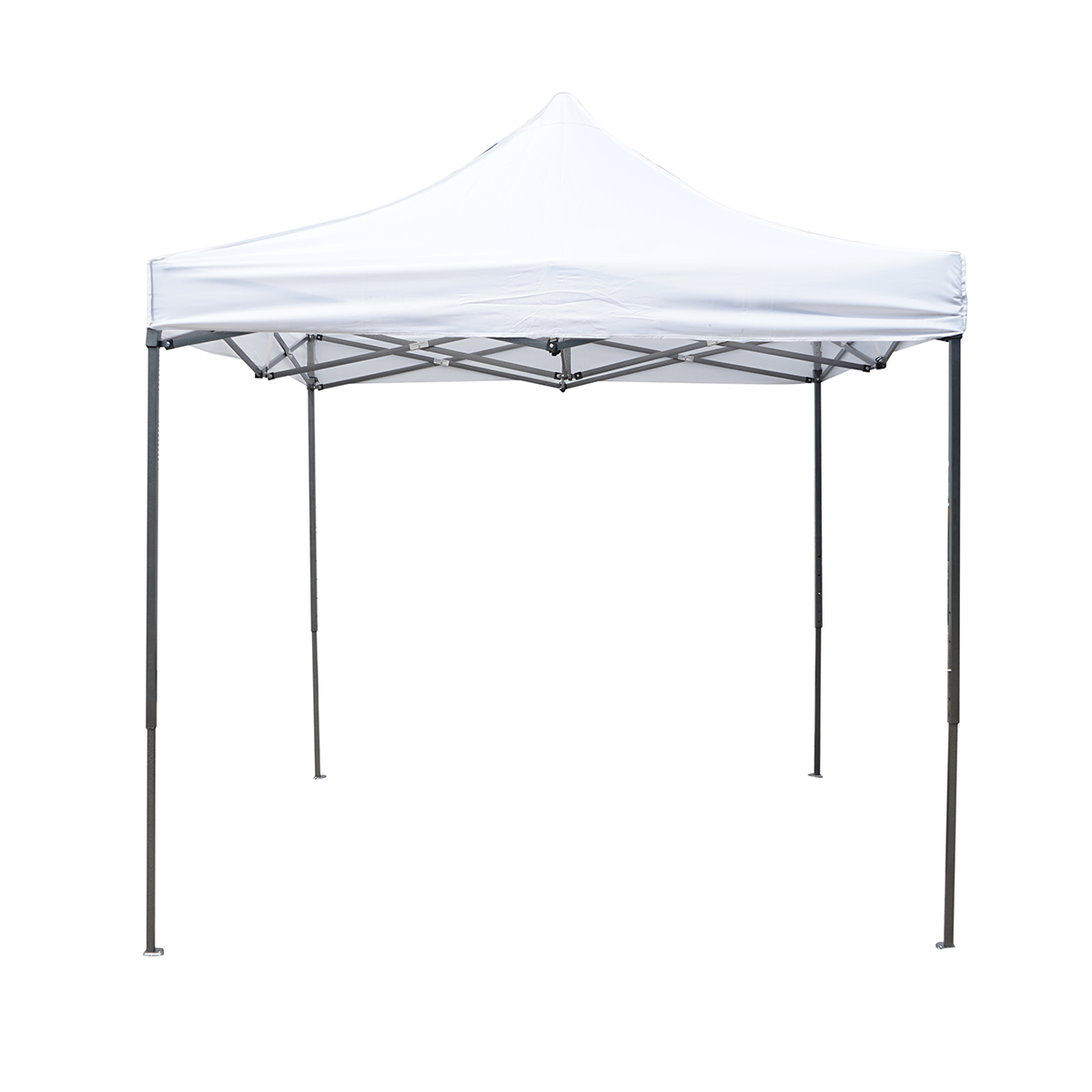 Cort pavilion pliabil 3x3m alb impermeabil, inaltime reglabila, cadru metalic Breckner Germany - imagine 2