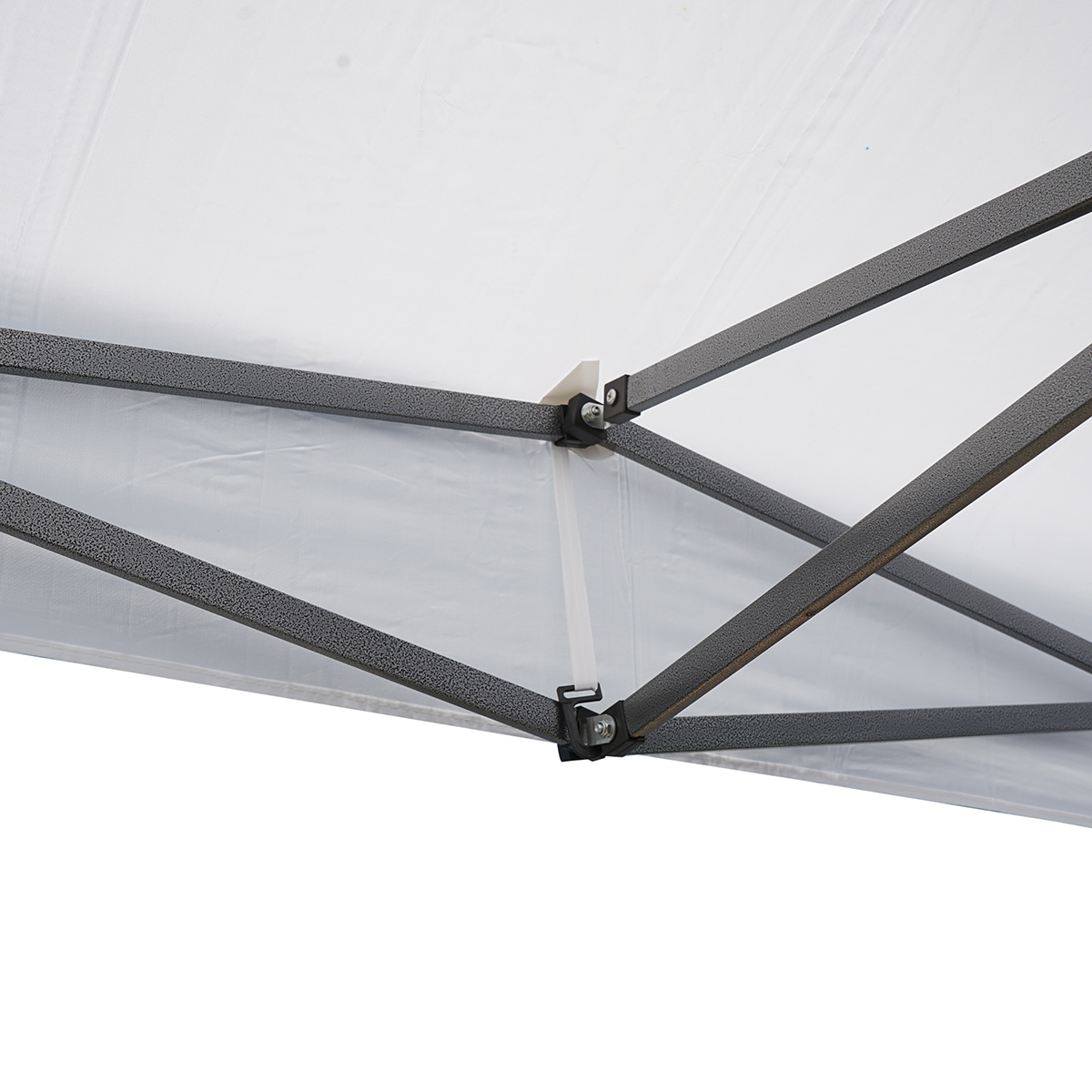 Cort pavilion pliabil 3x3m alb impermeabil, inaltime reglabila, cadru metalic Breckner Germany - imagine 6