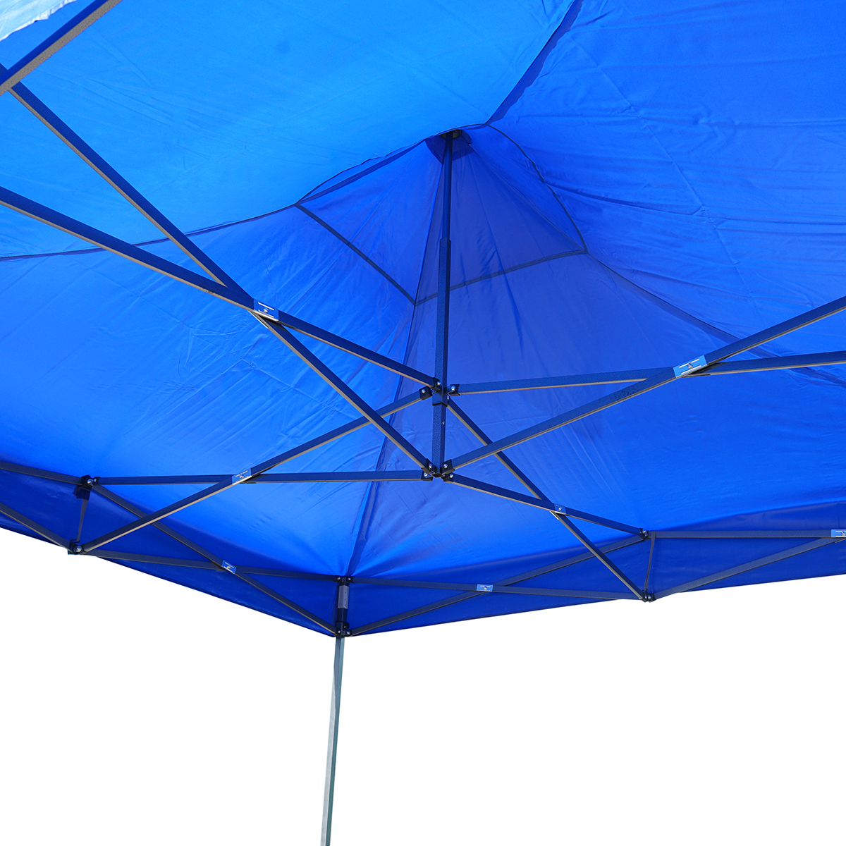 Cort pavilion pliabil 3x3m albastru impermeabil, inaltime reglabila, cadru metalic Breckner Germany - imagine 4