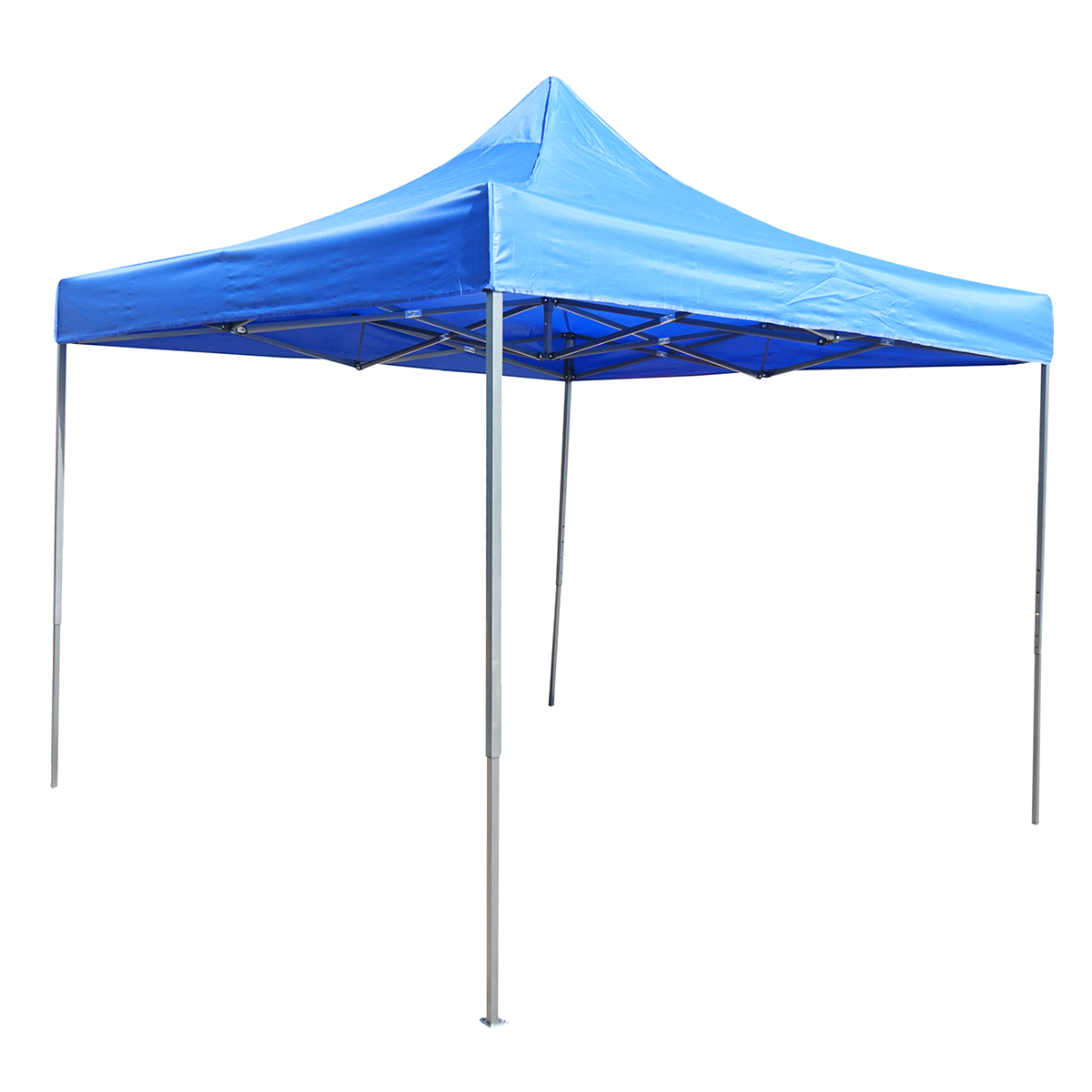 Cort pavilion pliabil 3x3m albastru impermeabil, inaltime reglabila, cadru metalic Breckner Germany - imagine 3