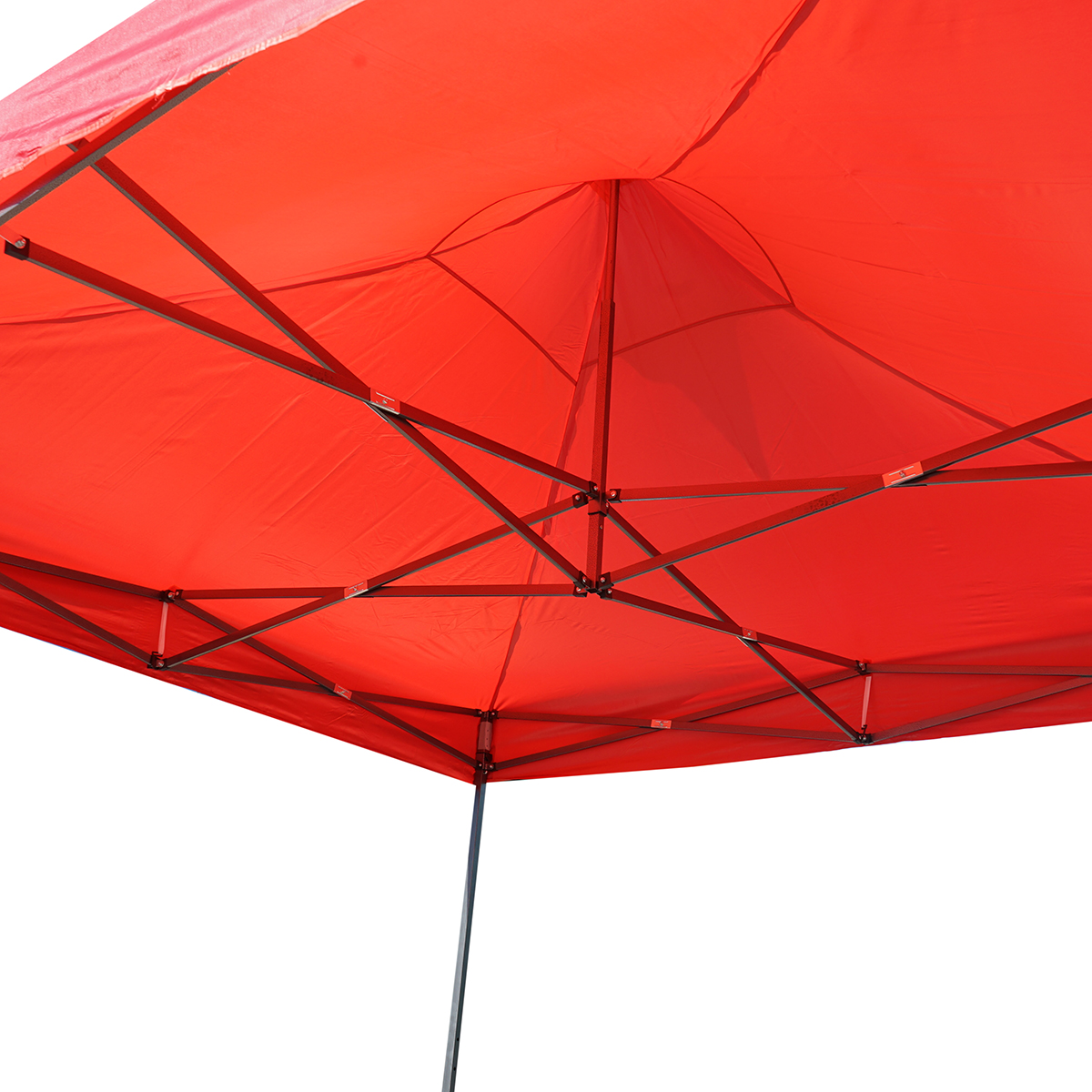 Cort pavilion pliabil 3x3m rosu impermeabil, inaltime reglabila, cadru metalic Breckner Germany - imagine 4