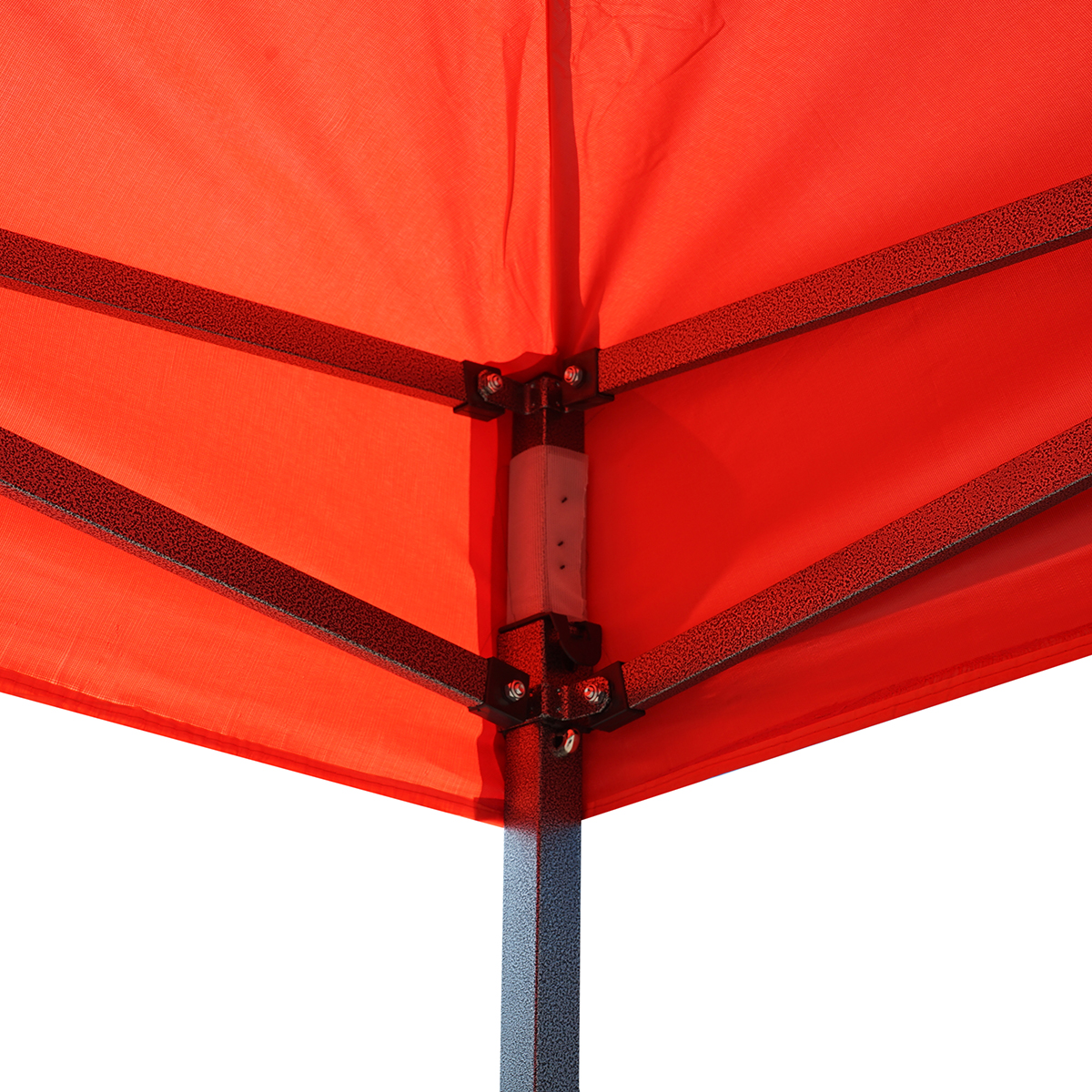 Cort pavilion pliabil 3x3m rosu impermeabil, inaltime reglabila, cadru metalic Breckner Germany - imagine 5