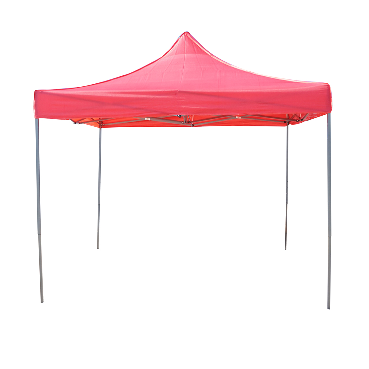 Cort pavilion pliabil 3x3m rosu impermeabil, inaltime reglabila, cadru metalic Breckner Germany - imagine 2