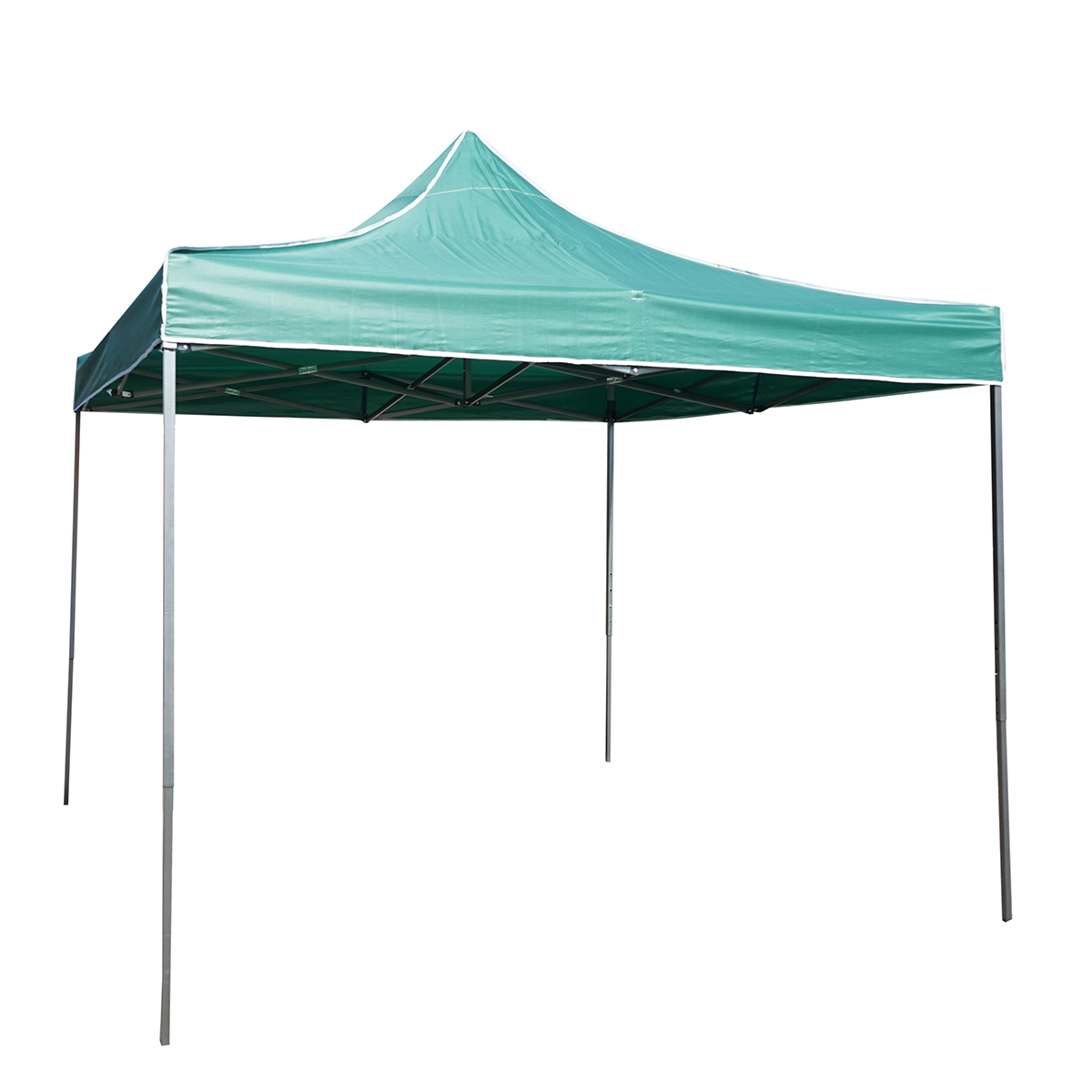 Cort pavilion pliabil 3x3m verde impermeabil, inaltime reglabila, cadru metalic Breckner Germany - imagine 3
