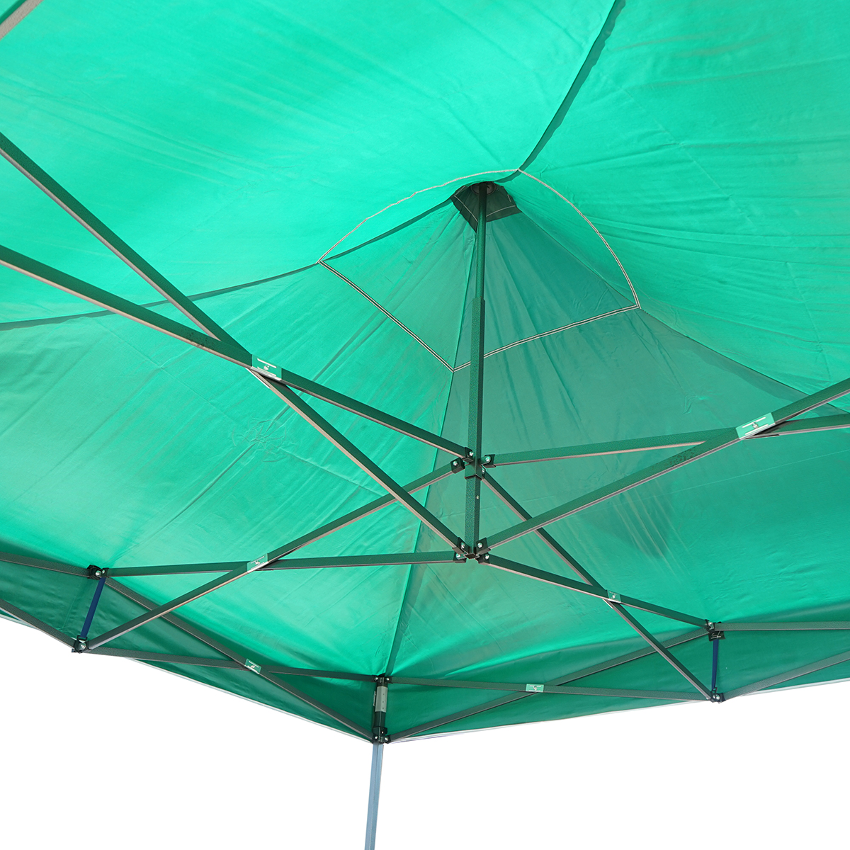 Cort pavilion pliabil 3x3m verde impermeabil, inaltime reglabila, cadru metalic Breckner Germany - imagine 4