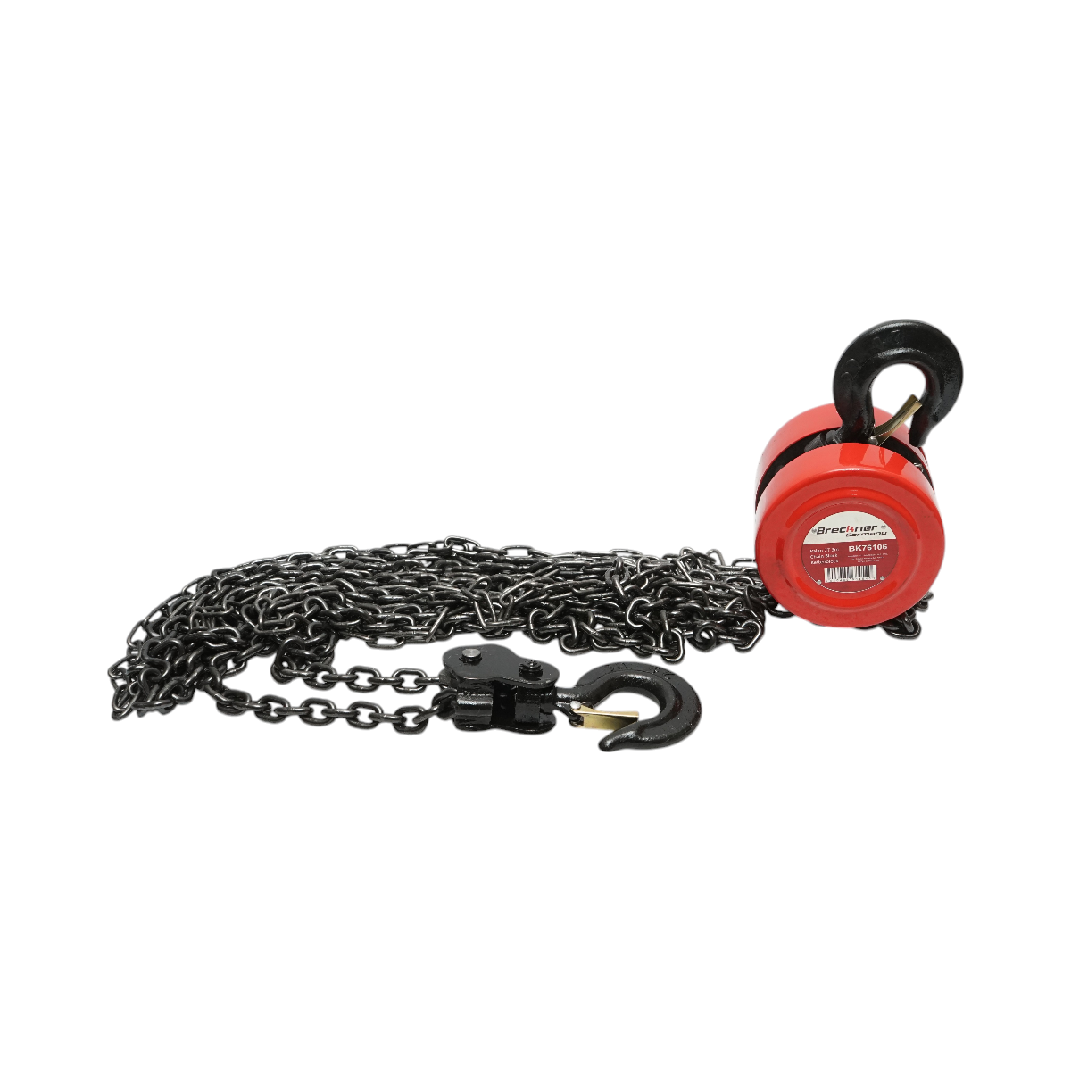 Palan manual cu lant 3m, sarcina maxima 2000kg, carlig cu siguranta 2T Breckner Germany