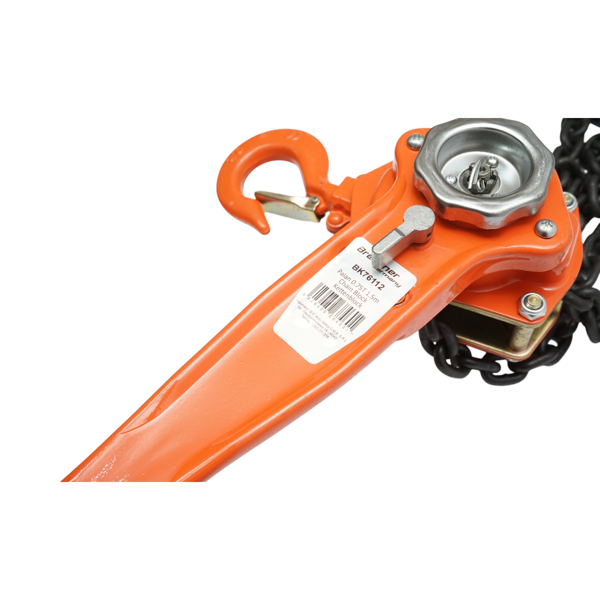 Palan manual cu levier 1500kg, lant 1.5m, carlig cu siguranta 2T Breckner Germany - imagine 5