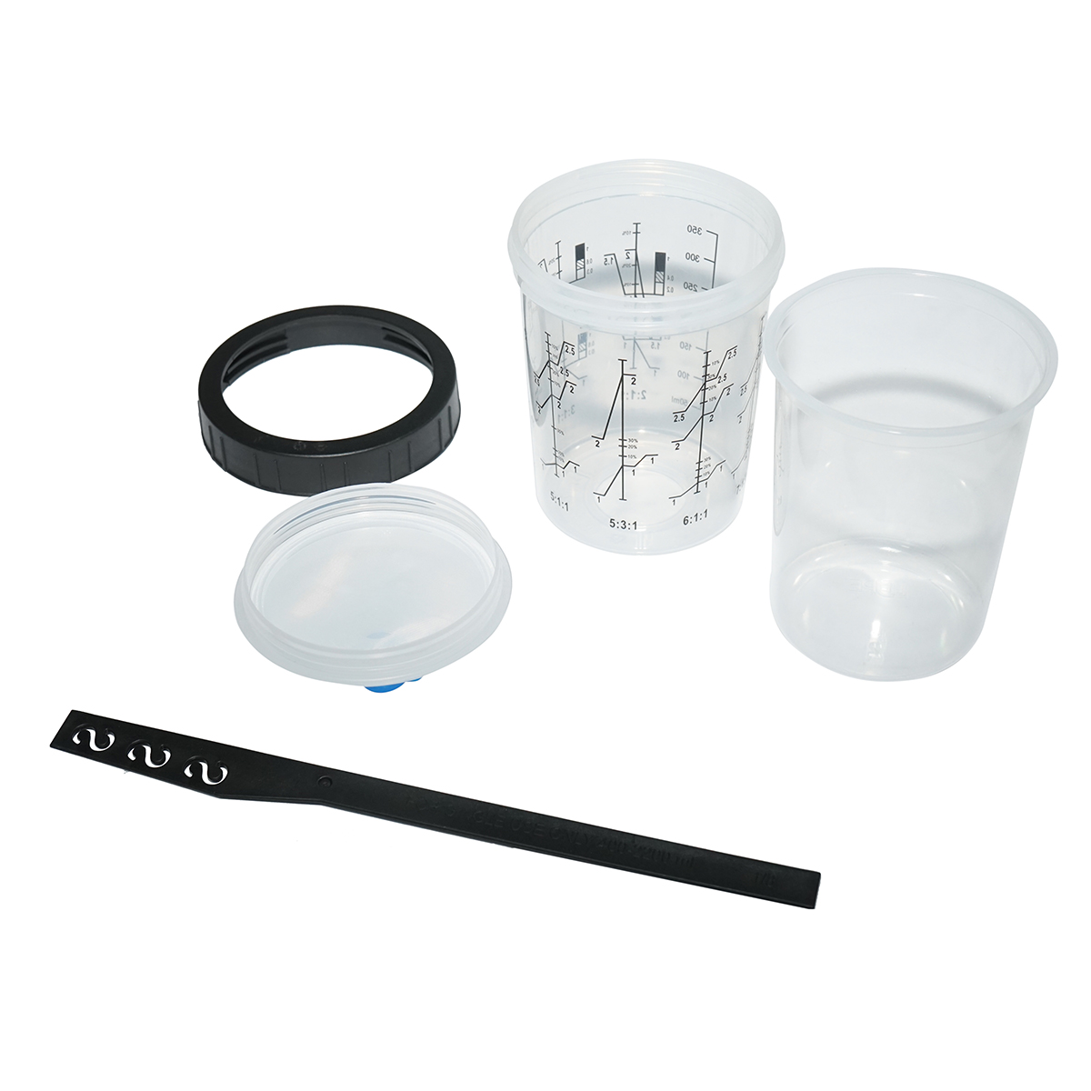 Set 50 pahare 400 ml mixare vopsea cu capac filtrant 125 microni pentru pistol de vopsit - imagine 4