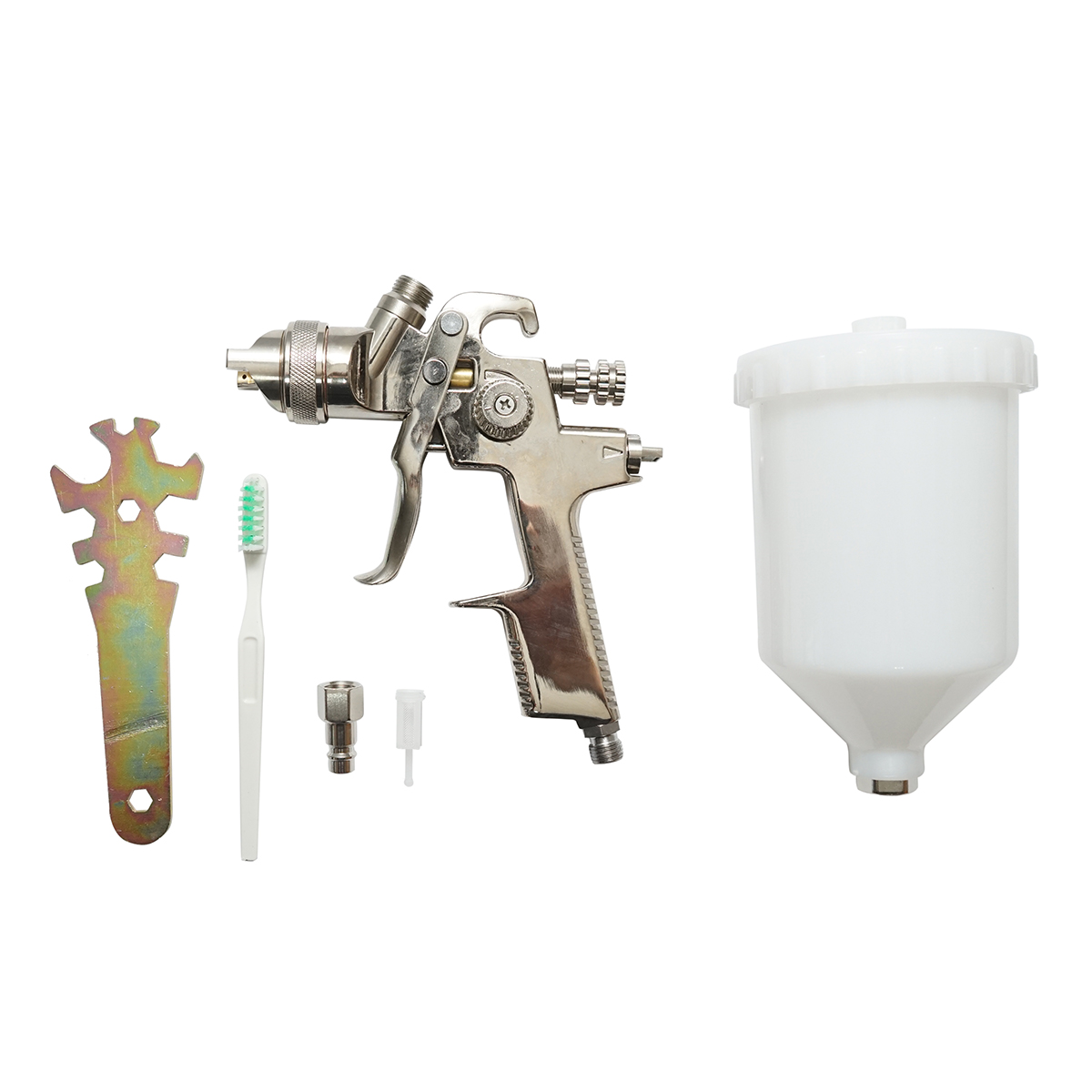 Pistol de vopsit cu aer comprimat 600ml, duza 2.5mm, debit 400ml/min, presiune max. 4 bar - imagine 2