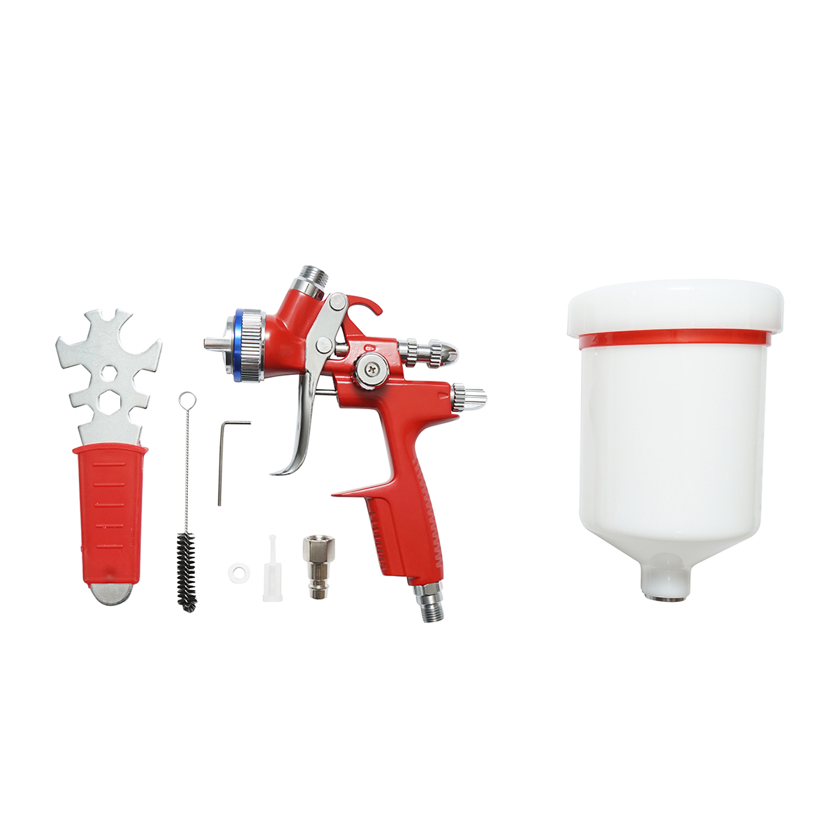 Pistol de vopsit cu aer comprimat 500ml, duza 2mm, debit 300ml/min, presiune max. 4 bar - imagine 2