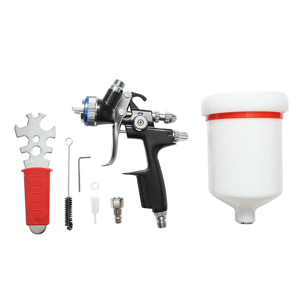 Pistol de vopsit cu aer comprimat 500ml, duza 1.3mm, debit 180ml/min, presiune max. 4 bar - imagine 2
