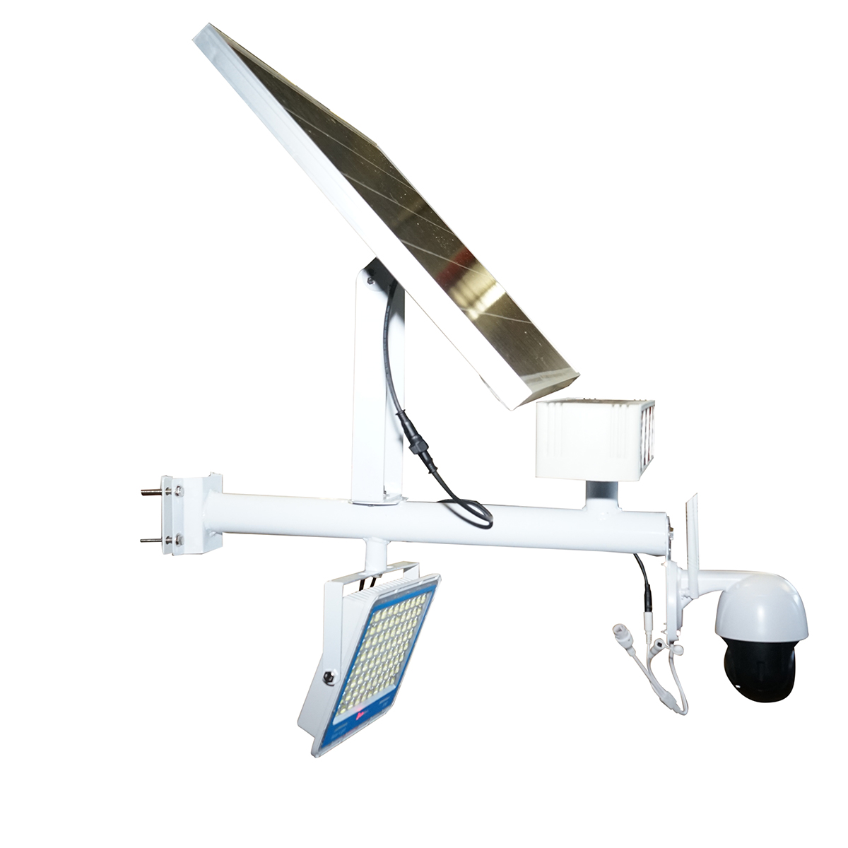 Lampa LED 300W cu panou solar 60W, baterie 14000mAh si camera supraveghere WIFI cu alarma Breckner Germany - imagine 4