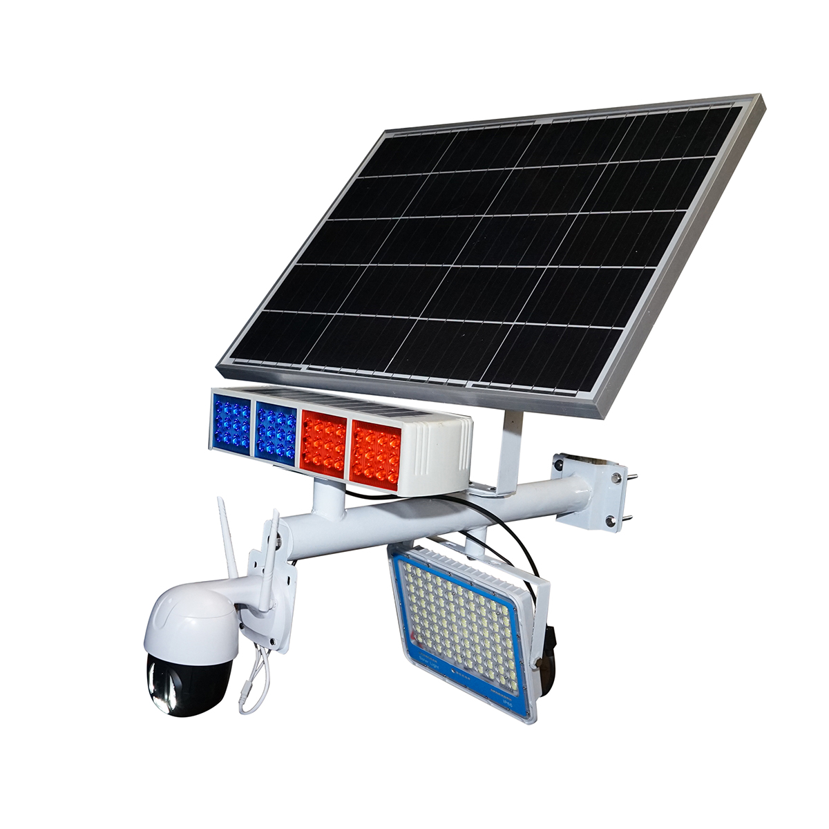 Lampa LED 300W cu panou solar 60W, baterie 14000mAh si camera supraveghere WIFI cu alarma Breckner Germany - imagine 2
