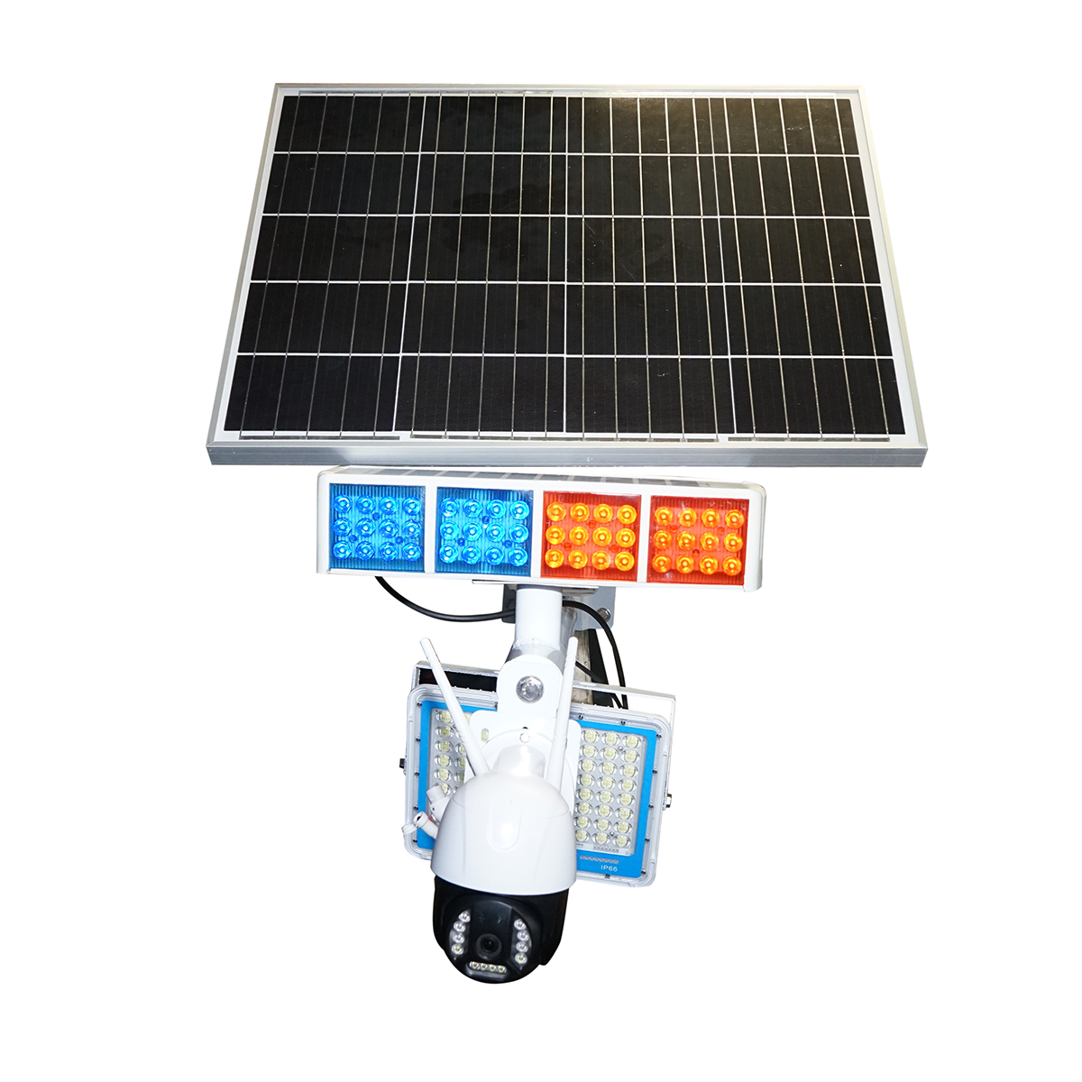 Lampa LED 300W cu panou solar 60W, baterie 14000mAh si camera supraveghere WIFI cu alarma Breckner Germany - imagine 3