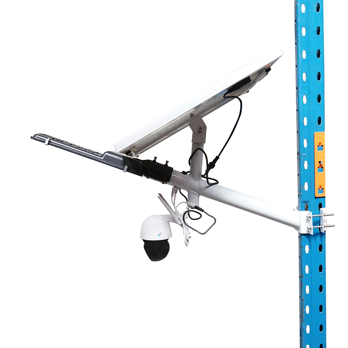 Lampa stradala LED 300W cu panou solar 60W, camera supraveghere 4G si baterie 16000mAh Breckner Germany - imagine 4