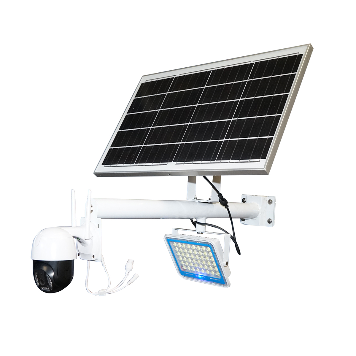 Lampa LED 200W cu panou solar 50W si camera supraveghere WIFI Breckner Germany