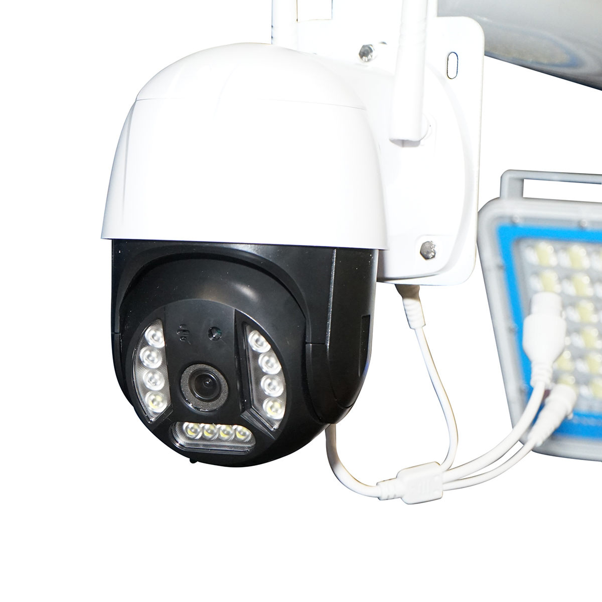 Lampa LED 200W cu panou solar 50W si camera supraveghere WIFI Breckner Germany - imagine 6