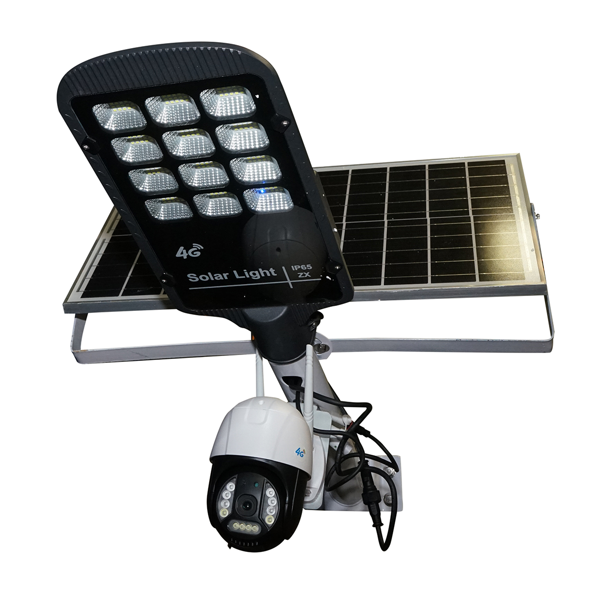 Lampa stradala LED 100W cu panou solar 40W si camera supraveghere 4G Breckner Germany - imagine 3