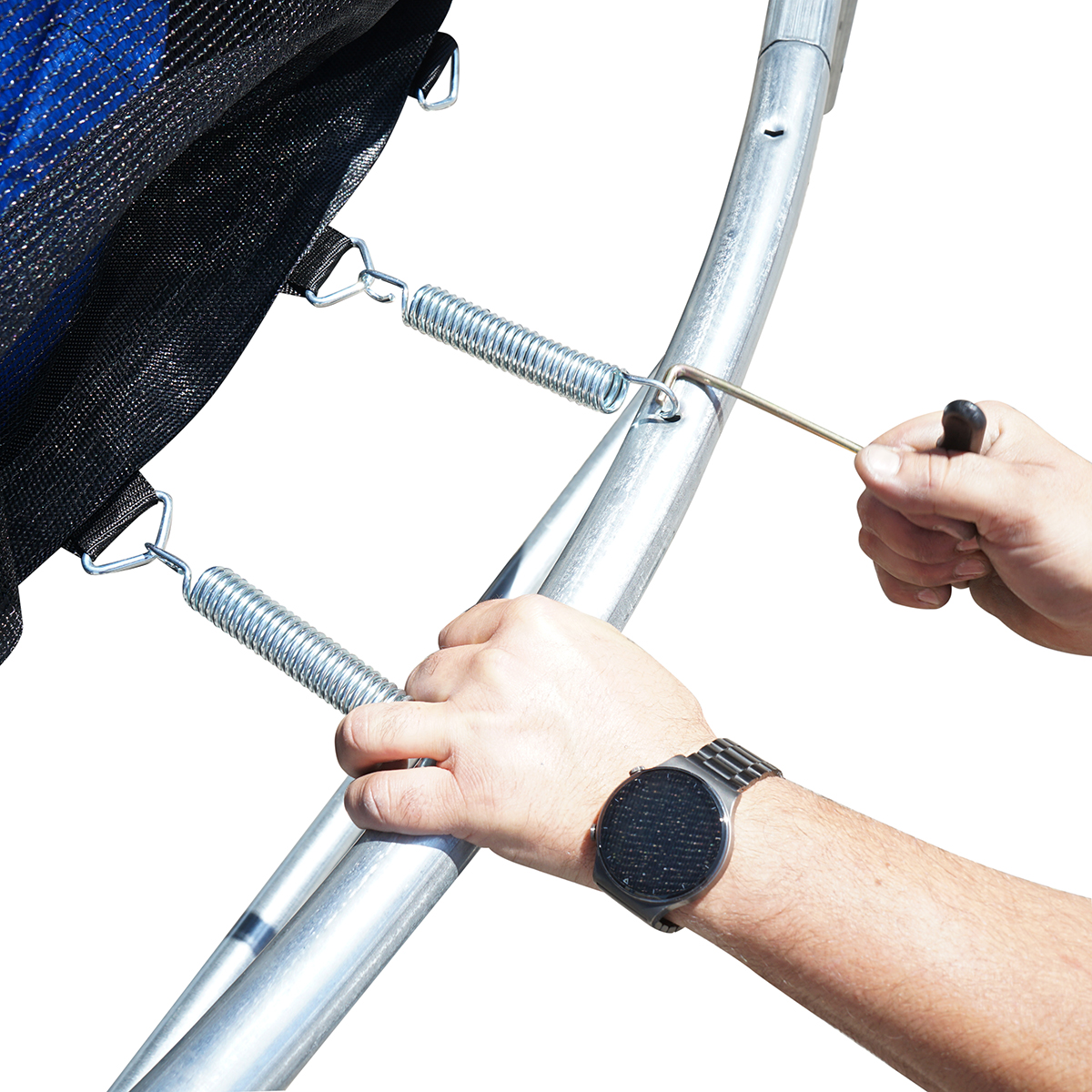 Trambulina 366 cm cu scara si plasa laterala, max 150 kg, Breckner Germany - imagine 3