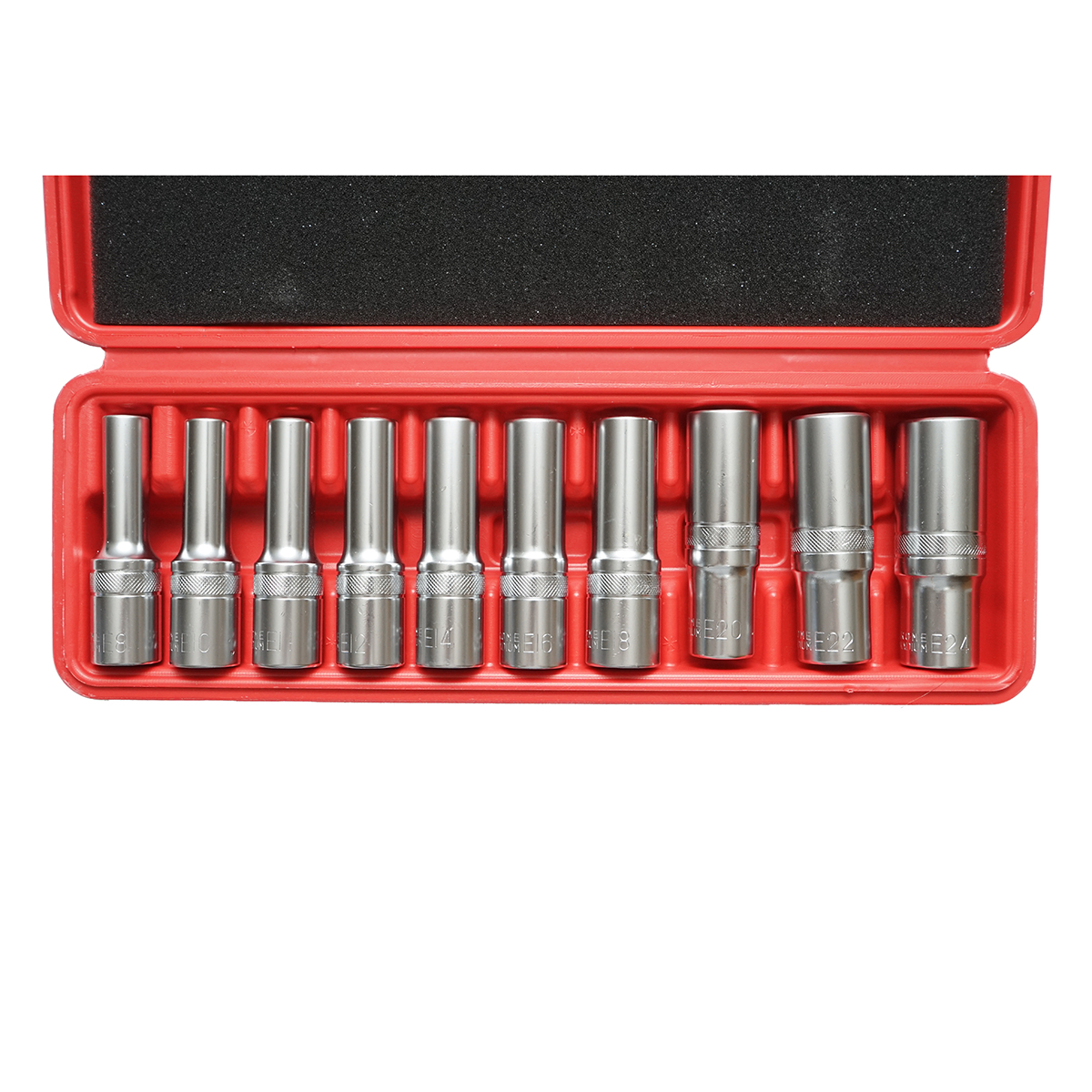 Trusa chei tubulare E-Torx E8-E24, patrat 1/2 inch 10 piese - imagine 3