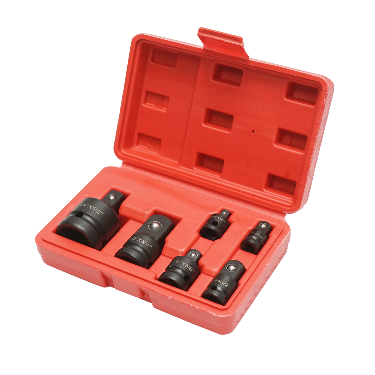 Trusa 6 adaptoare antrenor clichet tubulare de impact cu patrat 1/4, 3/8, 1/2, 3/4 inch - imagine 2