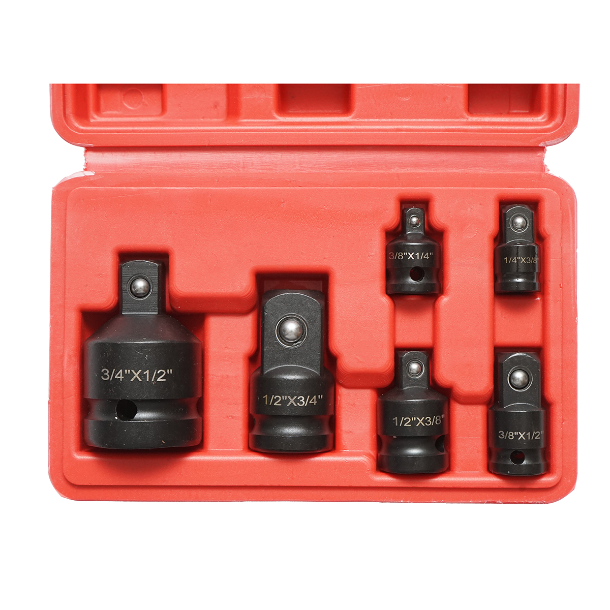 Trusa 6 adaptoare antrenor clichet tubulare de impact cu patrat 1/4, 3/8, 1/2, 3/4 inch - imagine 3