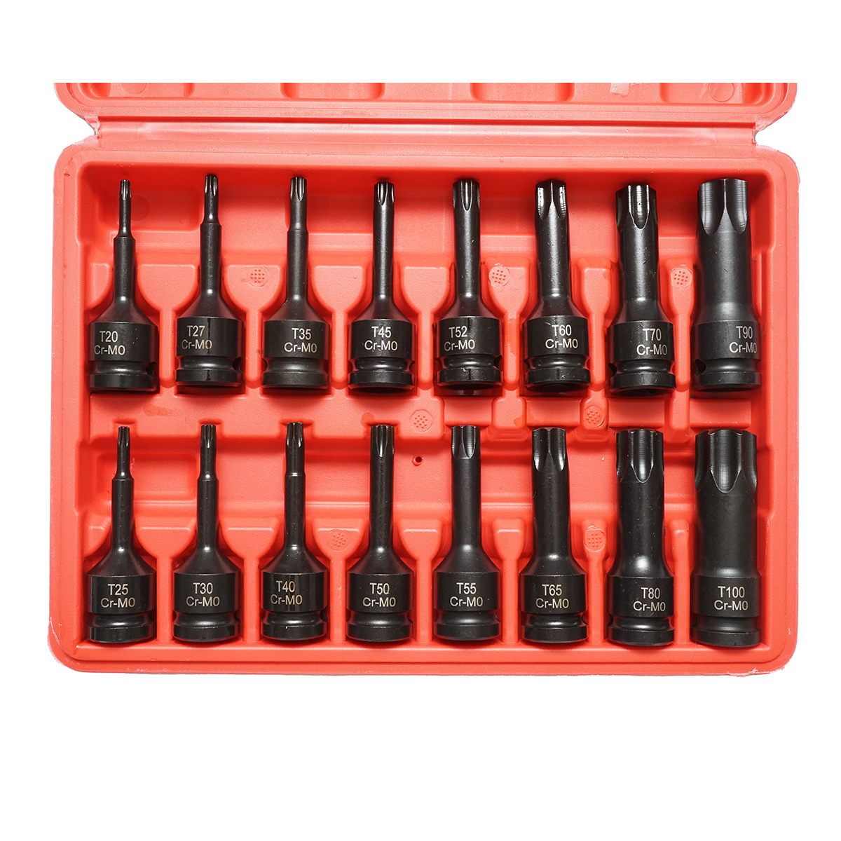 Trusa chei tubulare de impact torx T20-T100, patrat 1/2 inch 16 piese - imagine 3