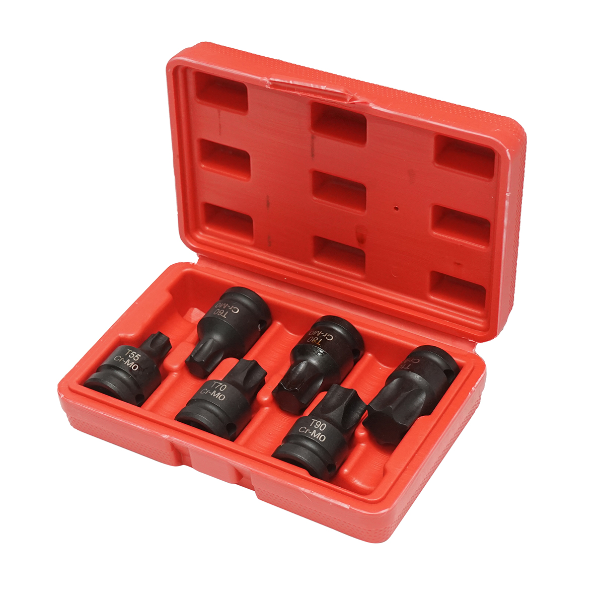 Trusa chei tubulare de impact torx T55-T100, patrat 1/2 inch 6 piese - imagine 2