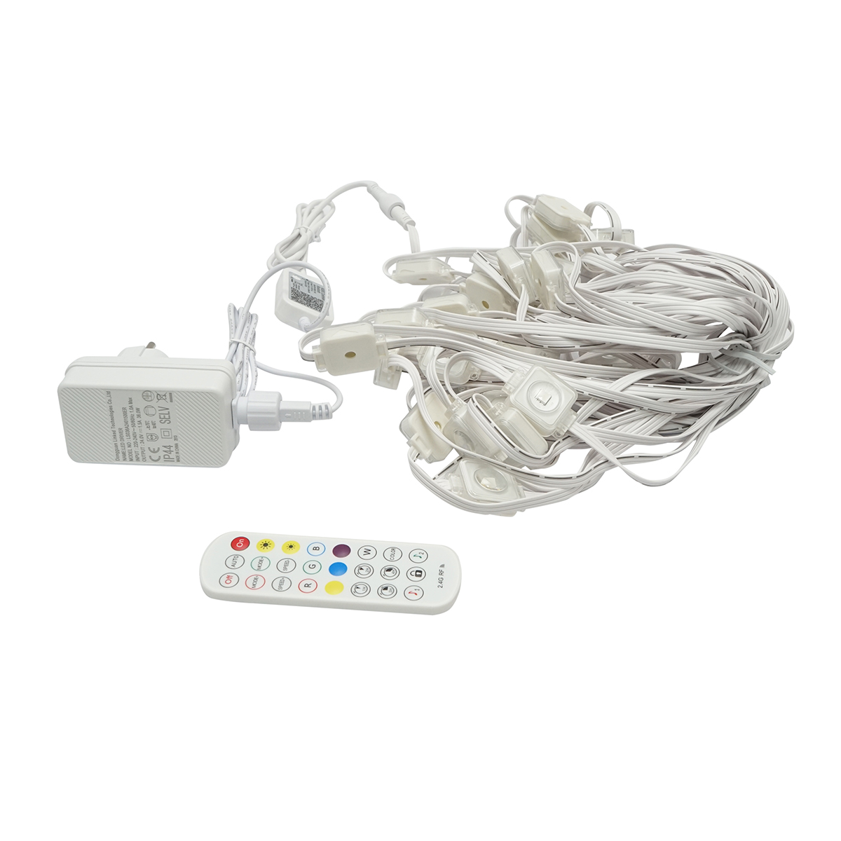 Kit lumini decorative smart RGBIC 15m pentru exterior cu telecomanda, control vocal, aplicatie Surplife - imagine 3