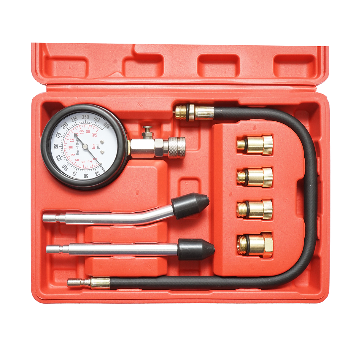 Trusa tester compresie motoare benzina cu manometru mecanic 0-20 bar Breckner Germany - imagine 4