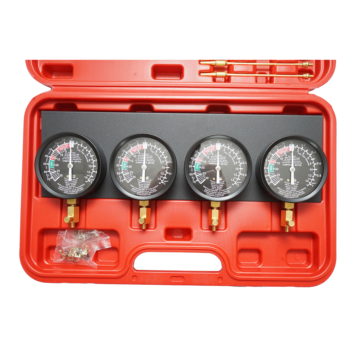 Trusa sincronizare injectie, carburatoare cu 4 manometre si adaptoare Breckner Germany - imagine 4
